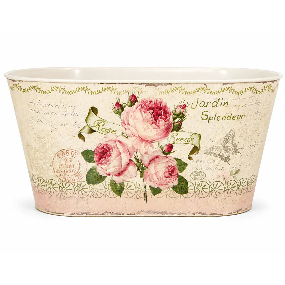 Μεταλλικό Κασπώ Οβάλ Floral Jardin Splendeur – 22046