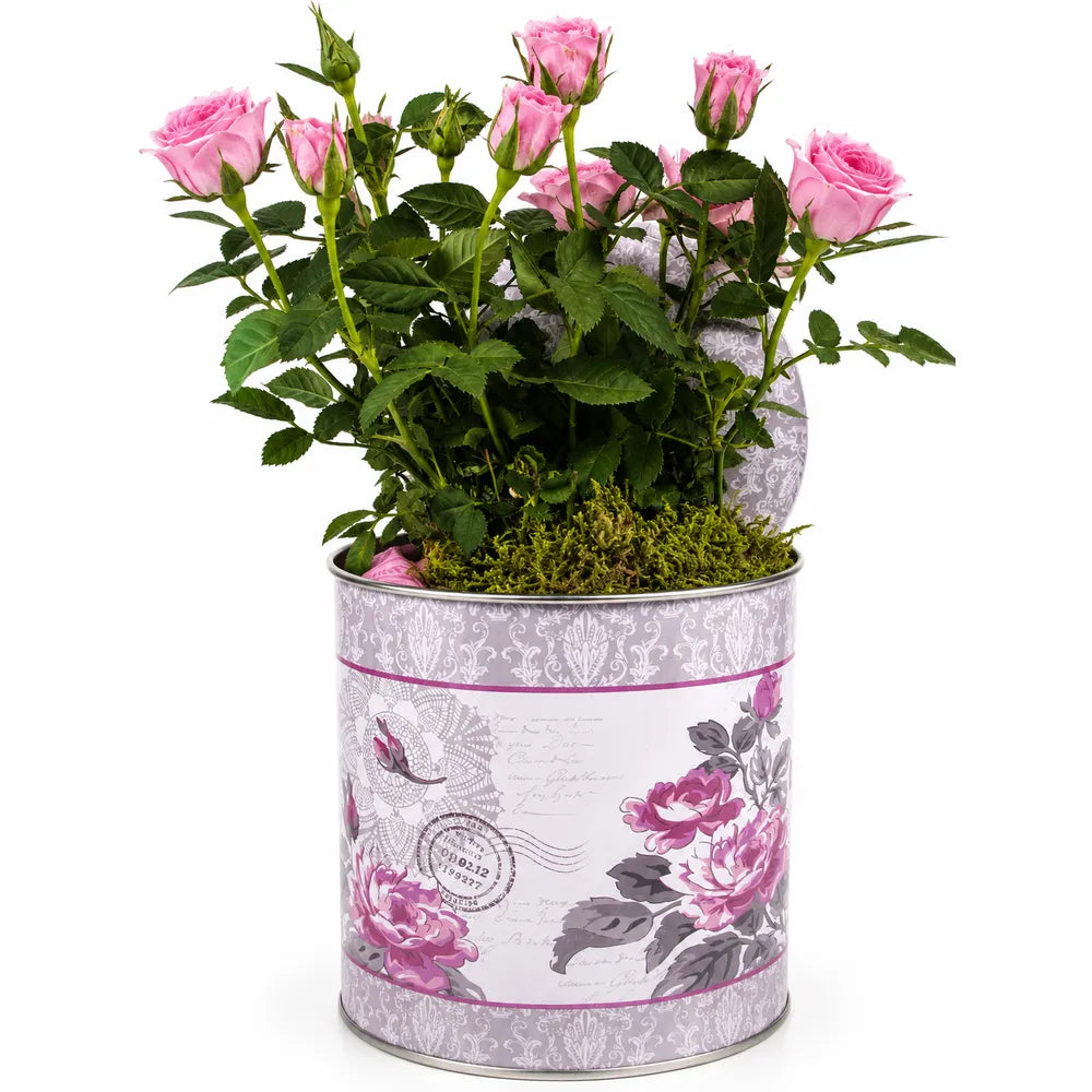 Μεταλλικό Κασπώ Στρογγυλό Floral Vintage Μοβ – 22418