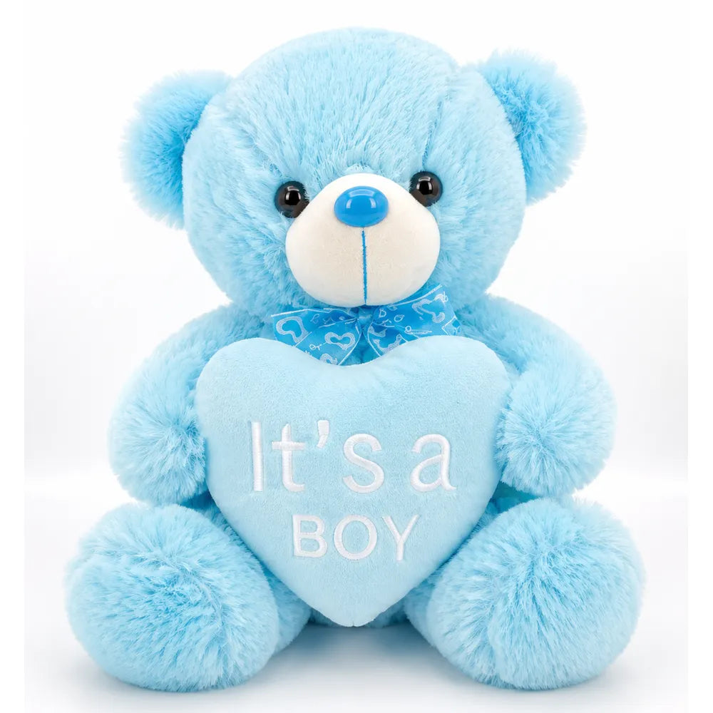 Λούτρινο Αρκουδάκι Γαλάζιο με Καρδιά It's a Boy – 22705-2