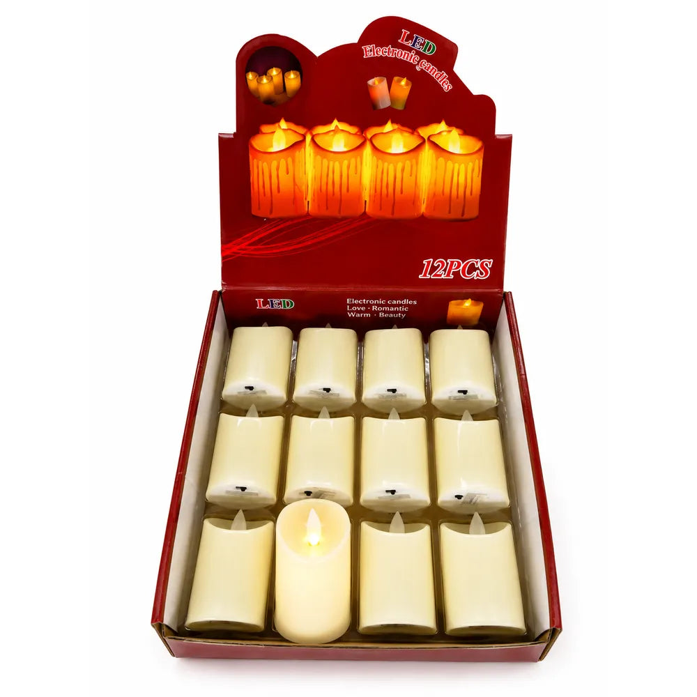 Κερί LED με Κινούμενη Φλόγα Εκρού σε Blister – 22780