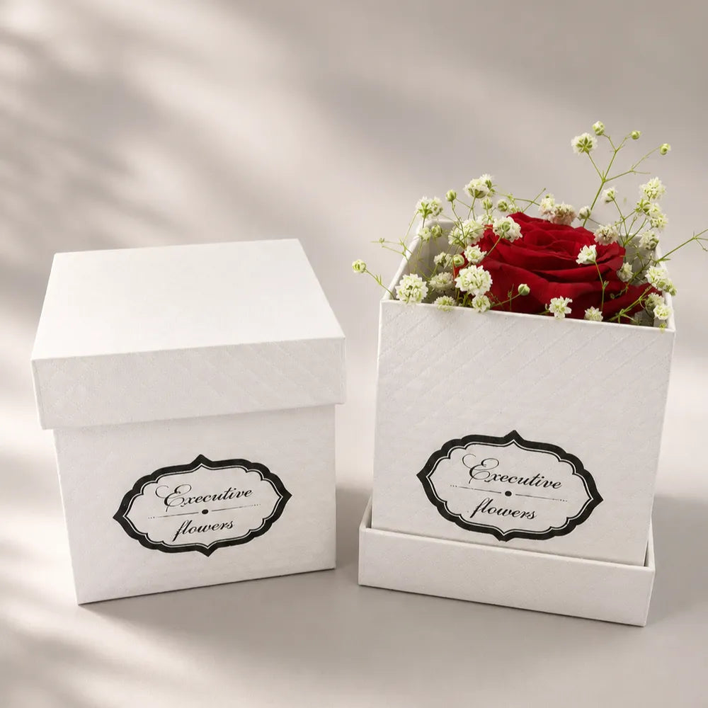 Τετράγωνο Κουτί Executive Flowers Λευκό – 22810