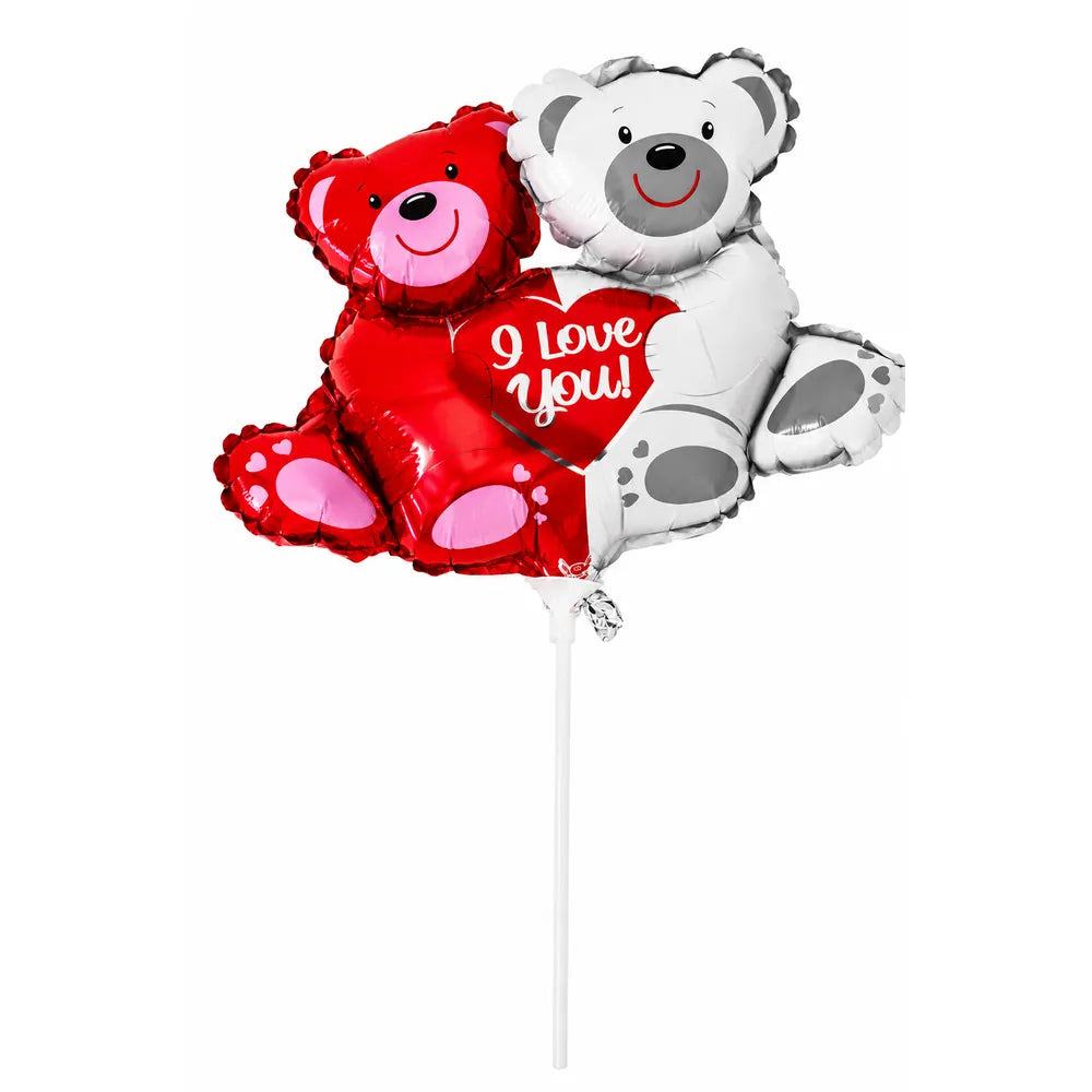Μπαλόνι Foil Αρκουδάκια I Love You σε Στικ – 23380