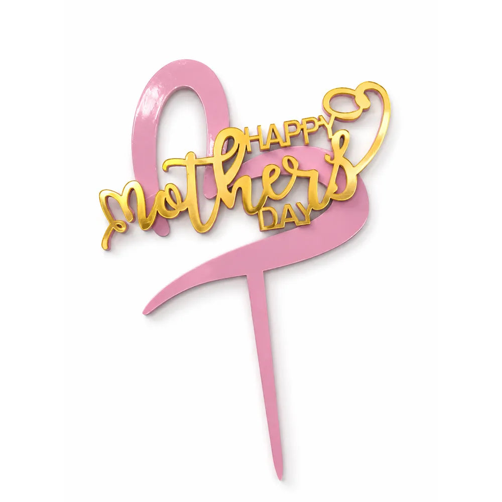 Ακρυλικό Pick Happy Mother's Day Ροζ-Χρυσό – 23985