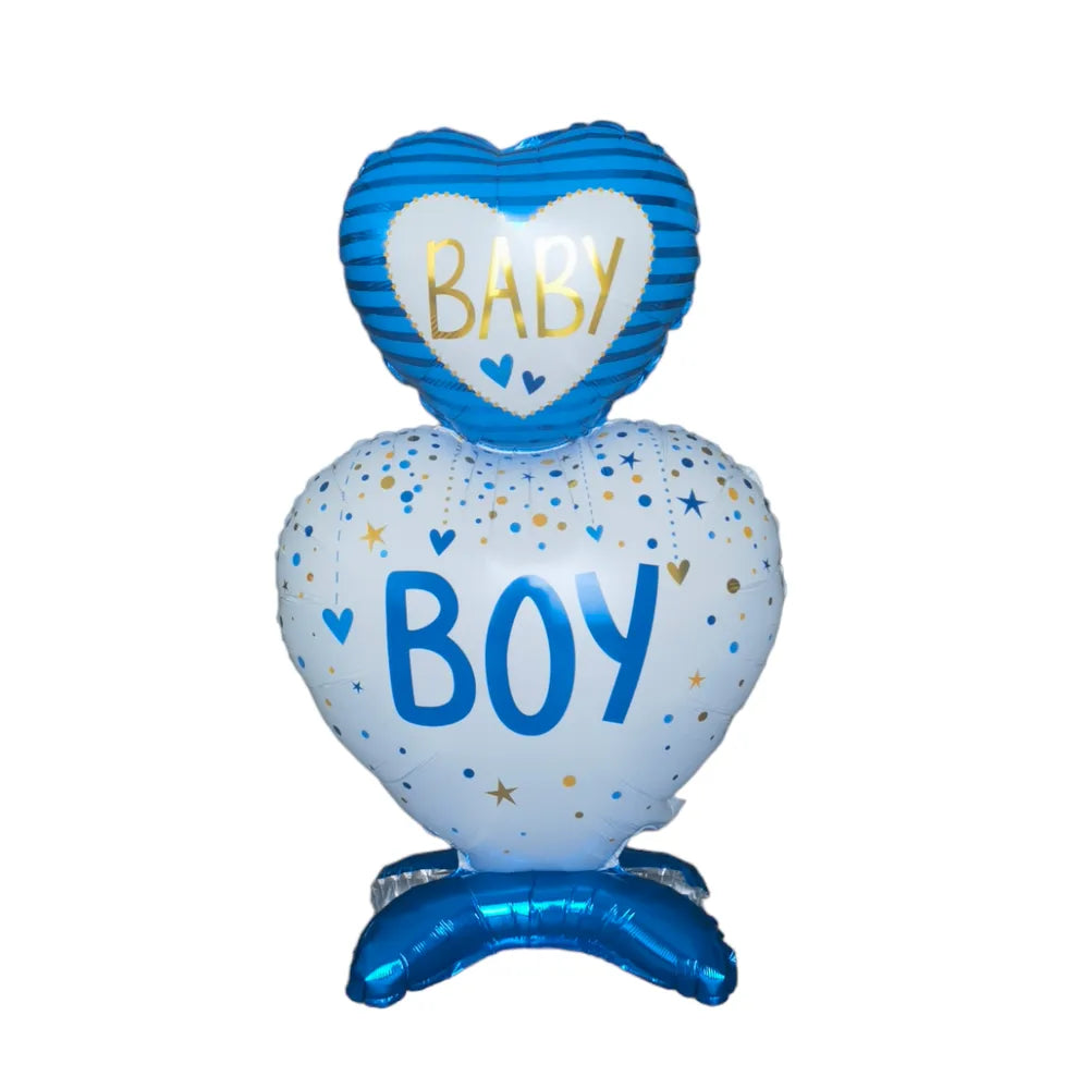 Μπαλόνι Foil Καρδιά Baby Boy Γαλάζιο Όρθιο – 24725