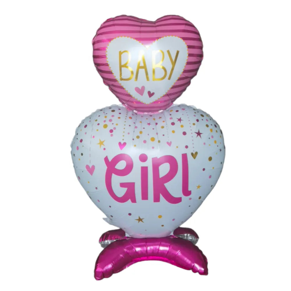 Μπαλόνι Foil Καρδιά Baby Girl Ροζ Όρθιο – 24726