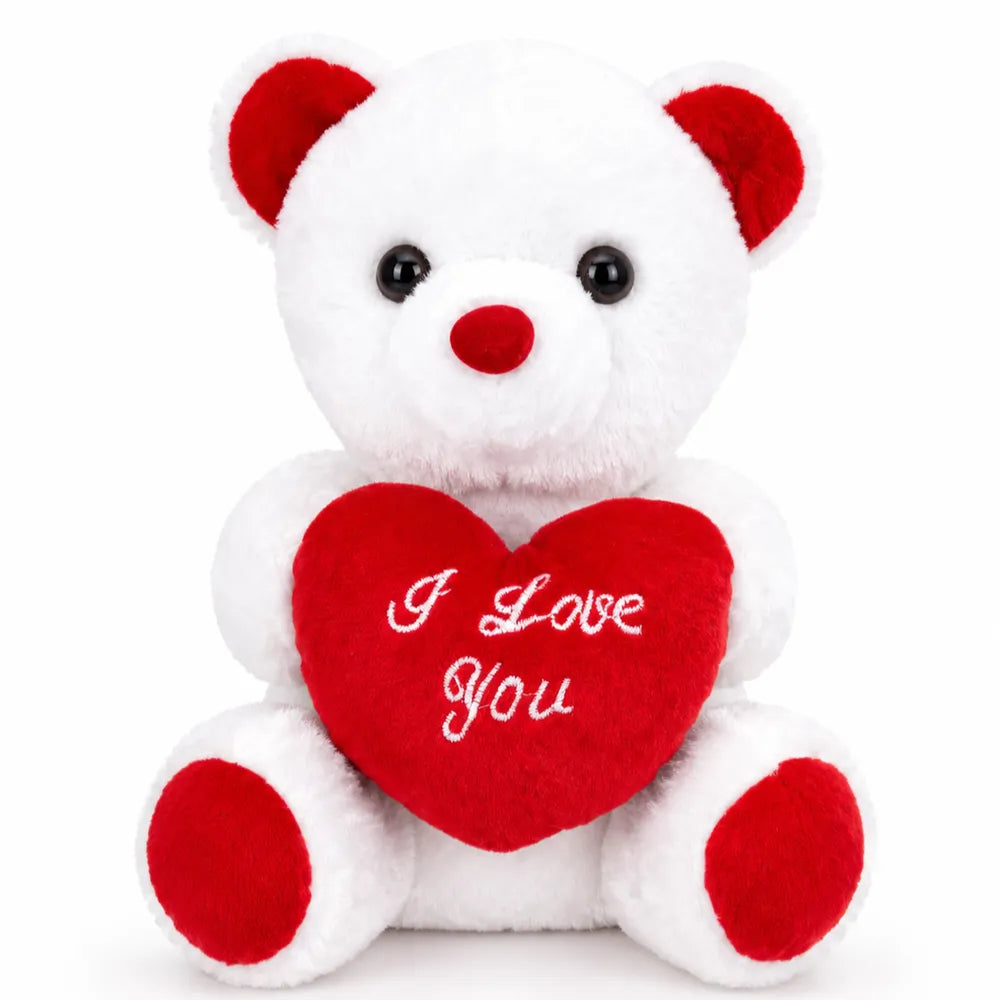 Λούτρινο Αρκουδάκι Λευκό I Love You Καρδιά – 25246