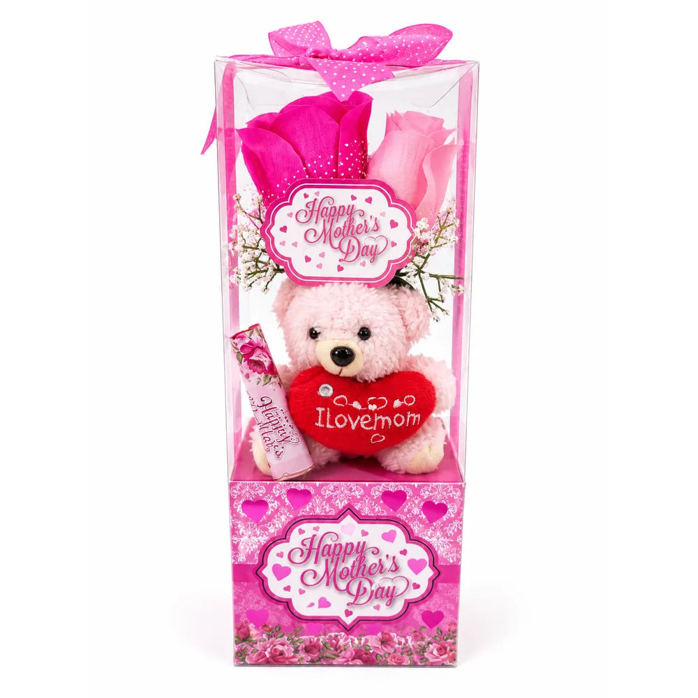 Φωτιζόμενο Κουτί Happy Mother's Day με Αρκουδάκι – 25275