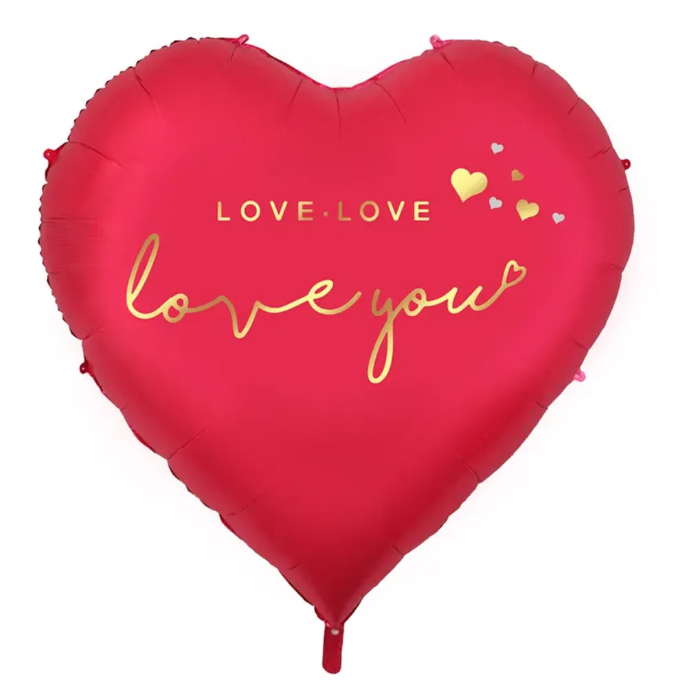 Μπαλόνι Foil Καρδιά Love You Κόκκινο Ματ – 27436